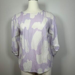 Phase Eight   Lavender and White Women's Blouse